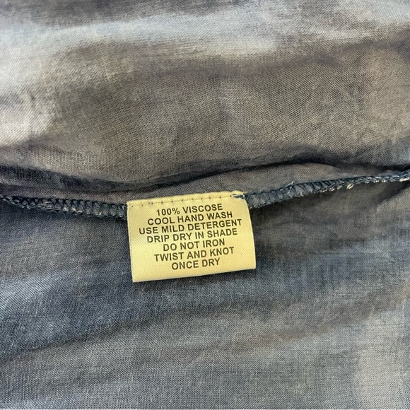 NWT Ruby Yaya Botanica Boho Artsy Hippie Bell Sleeve Blue Crochet Top Large - Picture 12 of 12